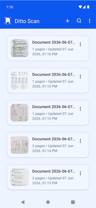 Ditto Scan document scanner screenshot