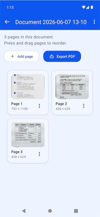 Ditto Scan document scanner screenshot