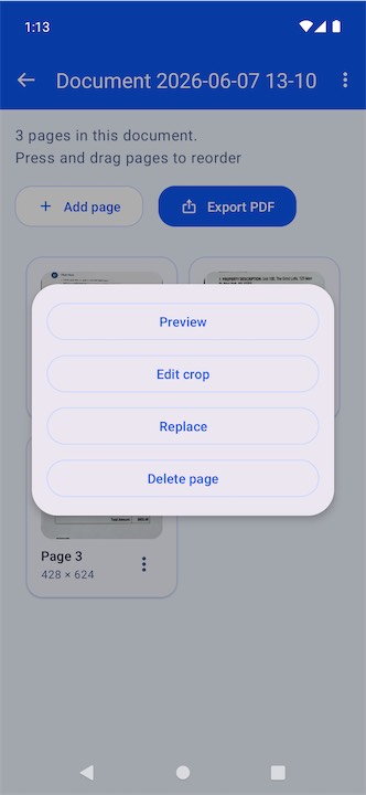 Ditto Scan document scanner screenshot