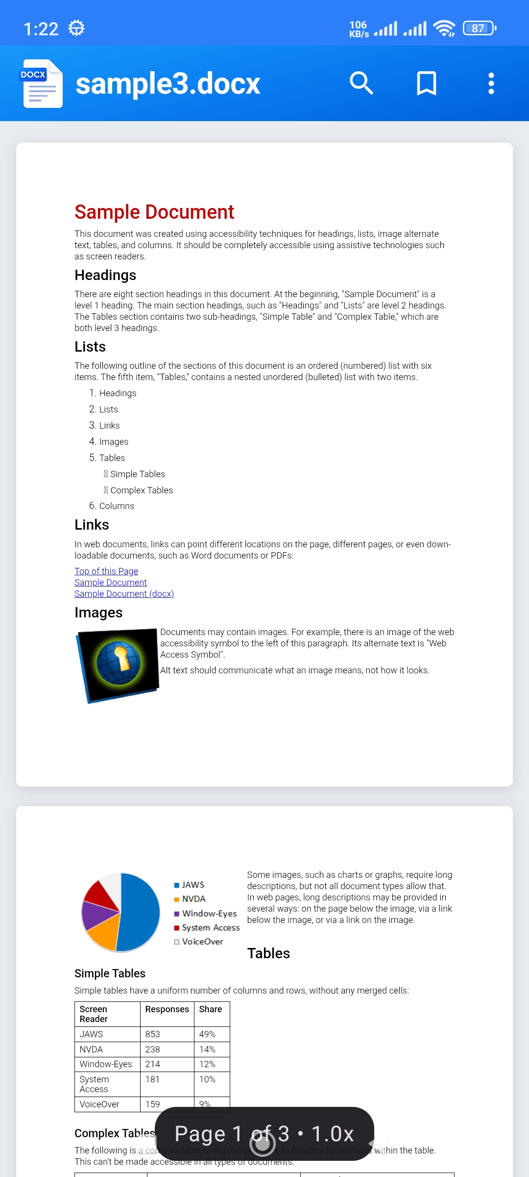 Docx Viewer Android app screenshot 3
