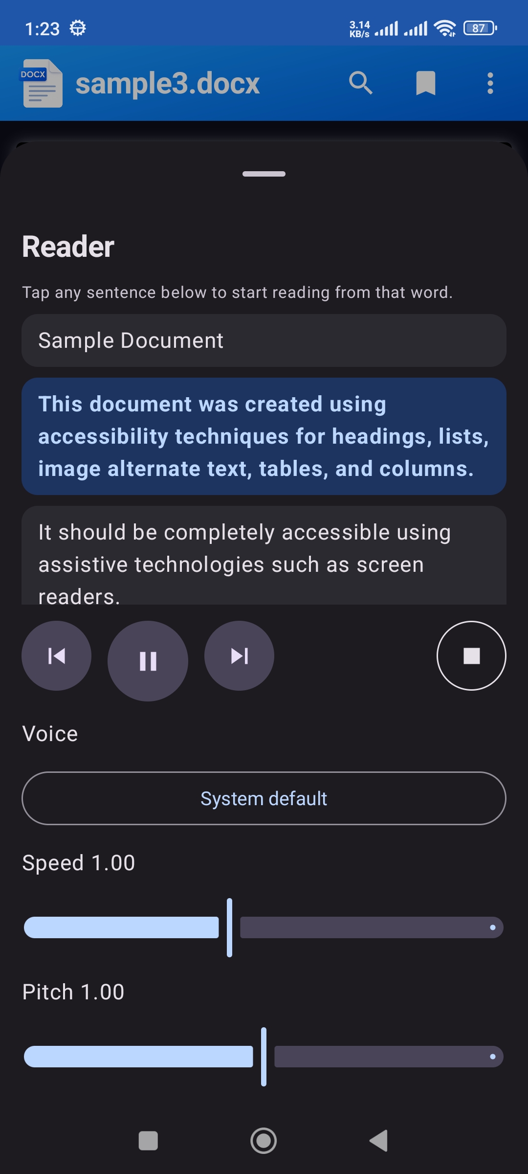 Docx Viewer Android app screenshot 9