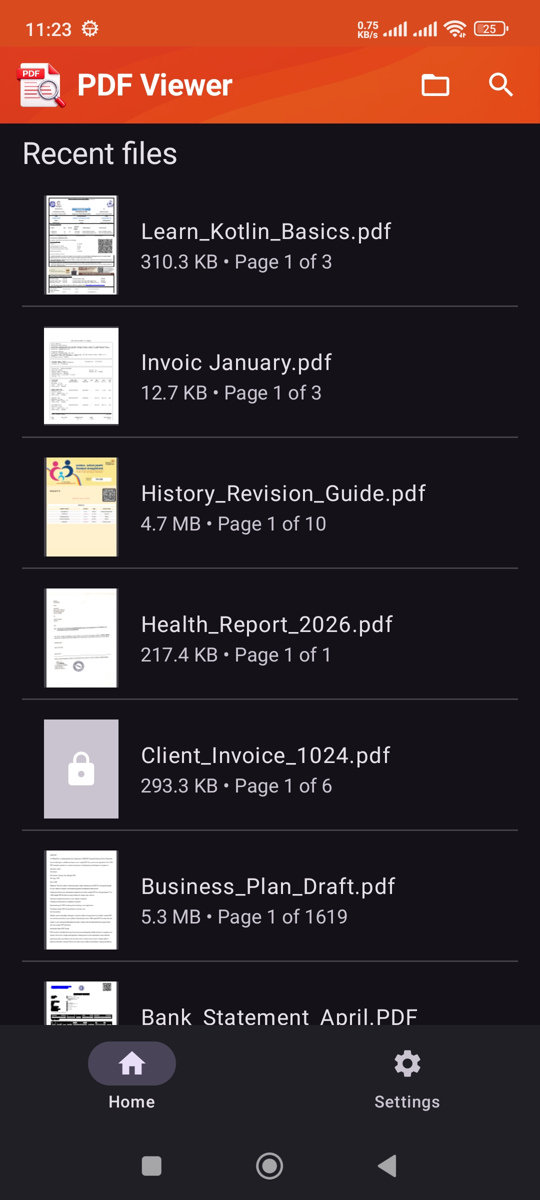 PDF Viewer Android app screenshot 1