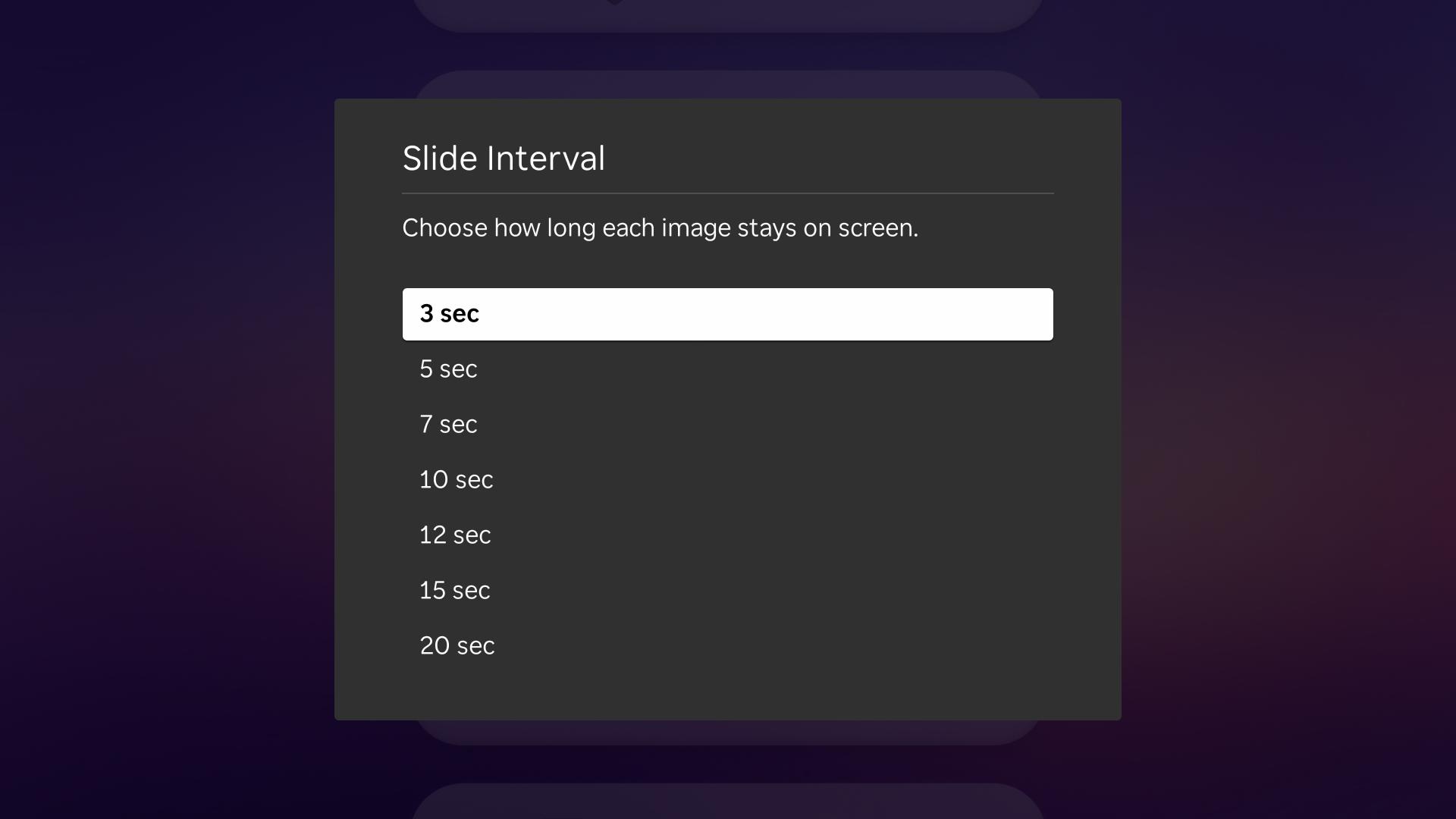 USB Slideshow & Signage Roku screenshot showing USB slideshow and media playback