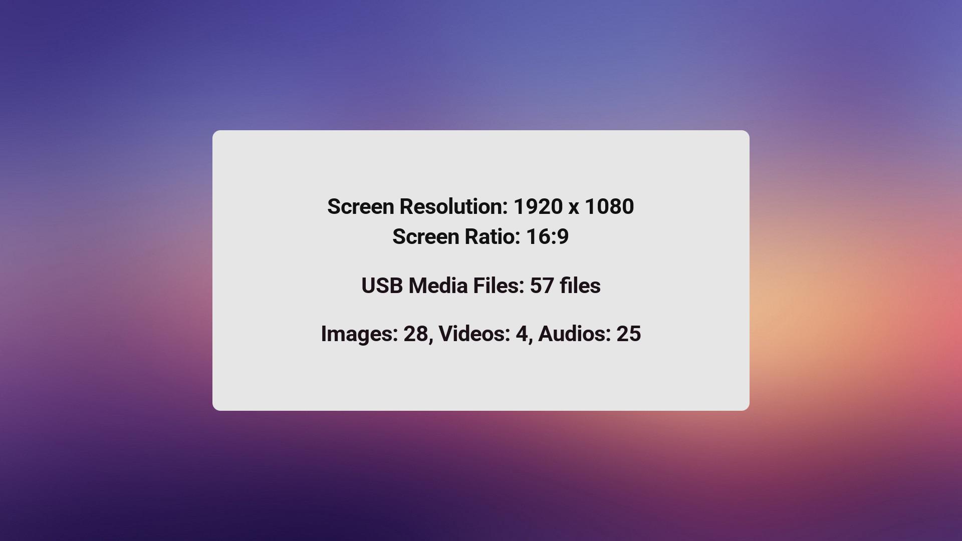 USB Slideshow & Signage Roku screenshot showing USB slideshow and media playback